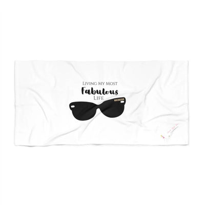 Fabulous Life in my Tom Fido's - Beach Towel - Pets Perfect
