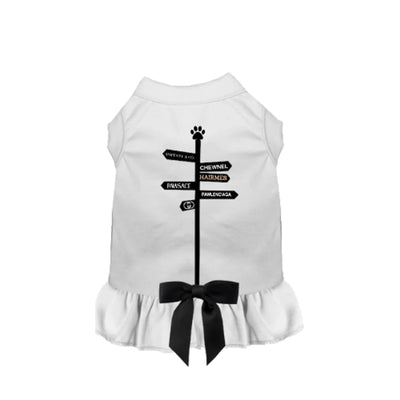 Bark Fifth Avenue Fancy Directions Dog Dress & Shirt - Designer Logo Pet Apparel - Pets Perfect