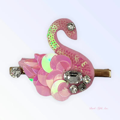 Beaded Sequin Swan Hairclip for Dogs by Bark Fifth Avenue, 1