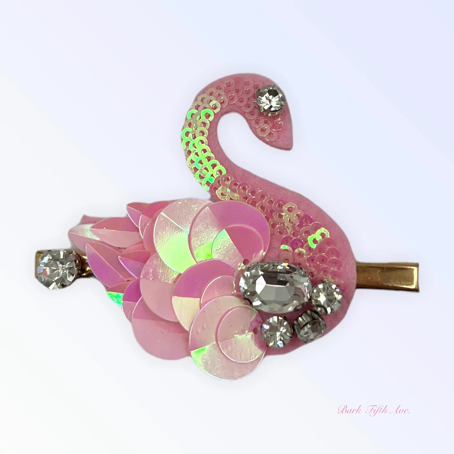 Beaded Sequin Swan Hairclip for Dogs by Bark Fifth Avenue