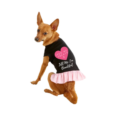 Feed Me Dog Treats & Tell Me I'm Beautiful - Valentine's Day Dog Dress by Bark Fifth Avenue - Pets Perfect
