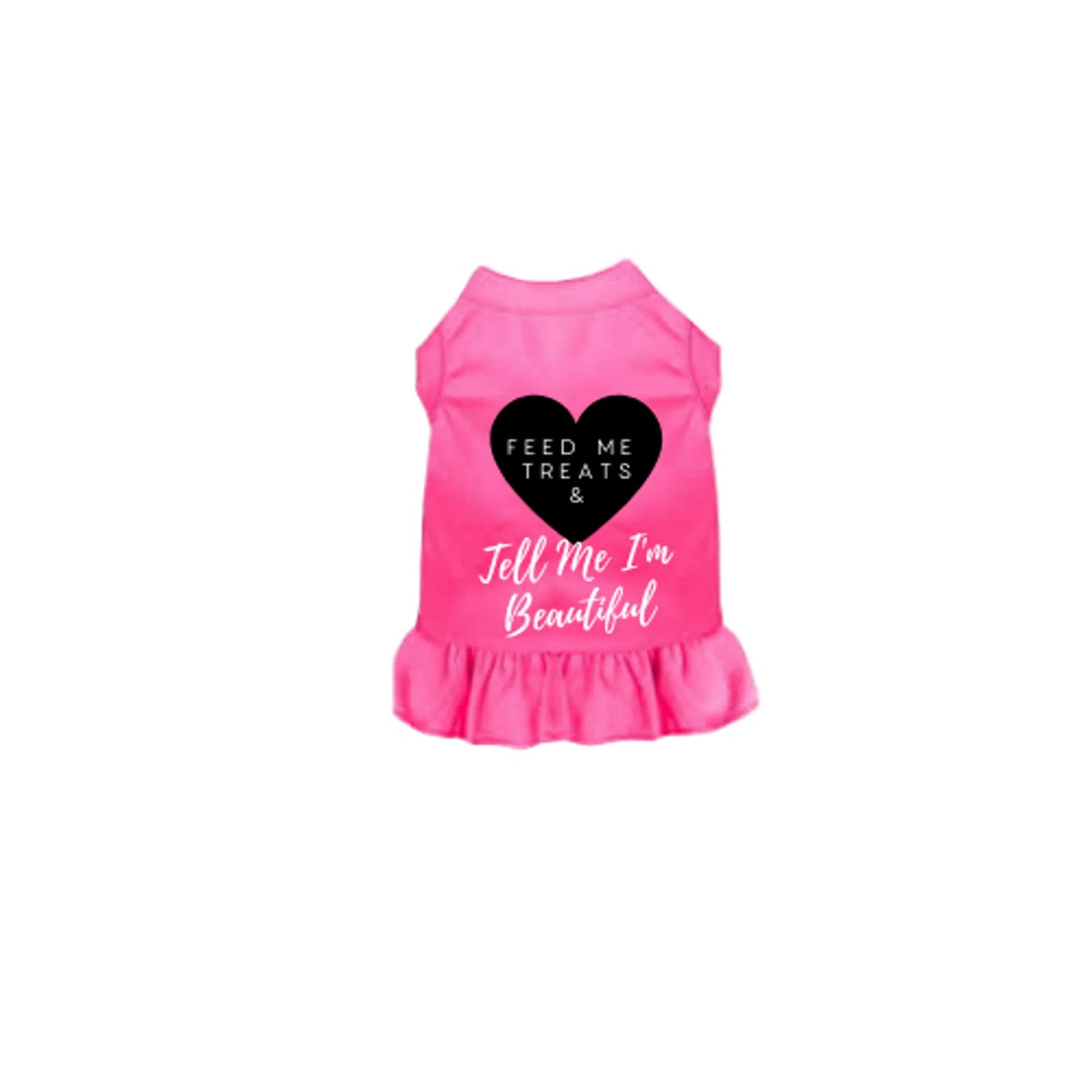 Feed Me Treats & Tell Me I'm Beautiful - Valentine's Day Dog Dress by Bark Fifth Avenue