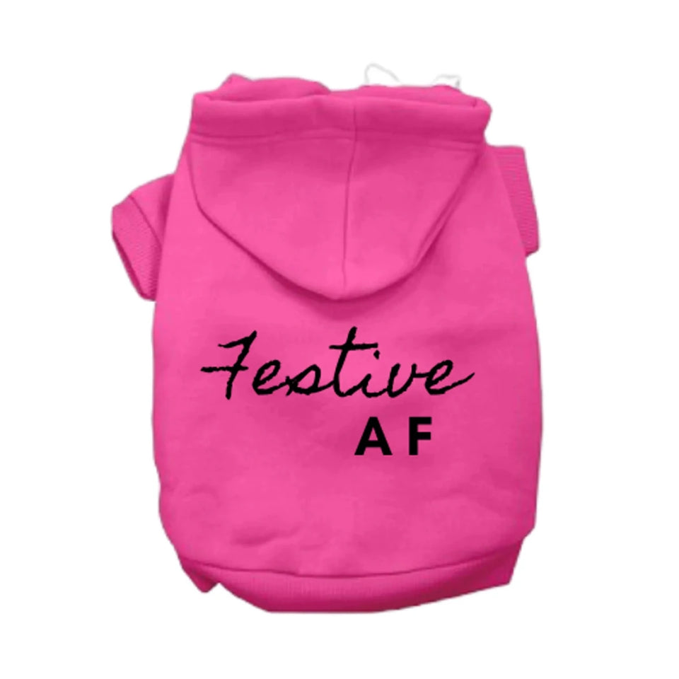 Festive AF Hoodie - Holiday Dog Hoodie by Bark Fifth Avenue - Pets Perfect
