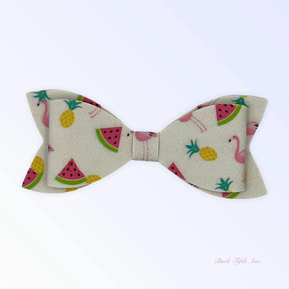 Flamingo Summer Dog Hair Bow by Bark Fifth Avenue - Pets Perfect