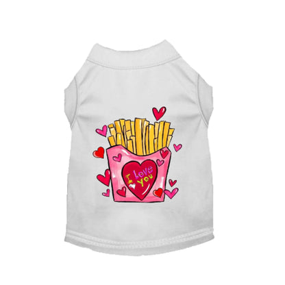 French Fries Are My Valentine Dog Tee & Dress by Bark Fifth Avenue
