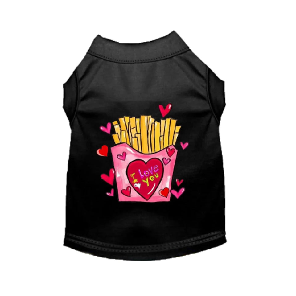 French Fries Are My Valentine Dog Tee & Dress by Bark Fifth Avenue - Pets Perfect