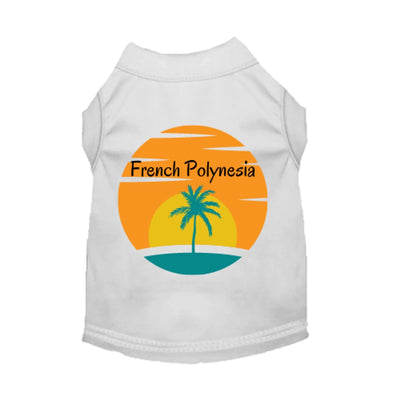 French Polynesia Dog Shirt - Tropical Sleeveless Dog Tee by Bark Fifth Avenue - Pets Perfect