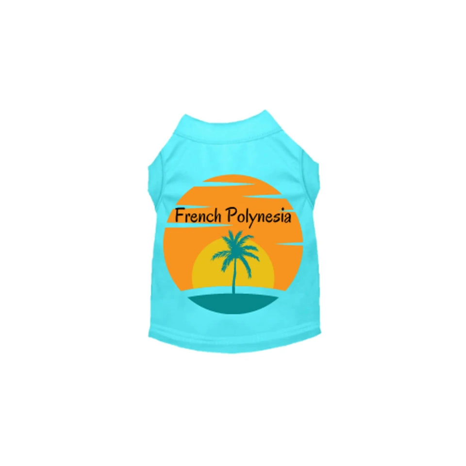 French Polynesia Dog Shirt - Tropical Sleeveless Dog Tee by Bark Fifth Avenue - Pets Perfect