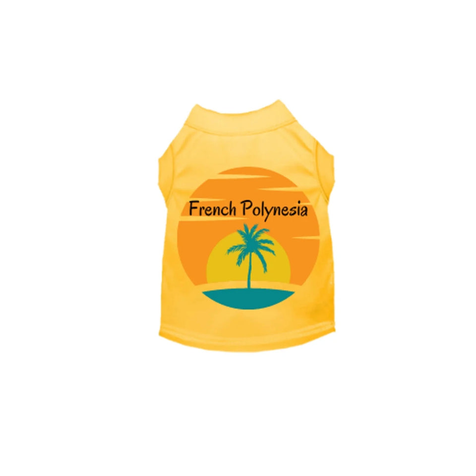 French Polynesia Dog Shirt - Tropical Sleeveless Dog Tee by Bark Fifth Avenue - Pets Perfect