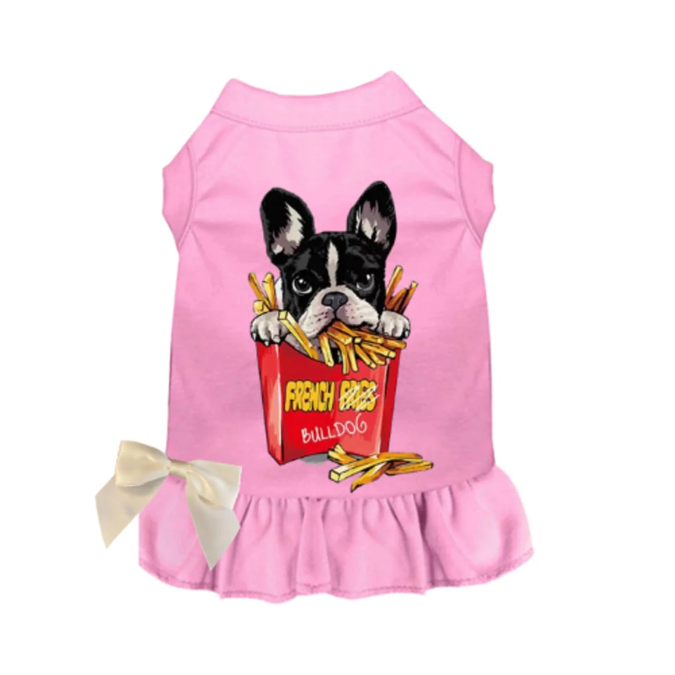 Frenchie Fries Dog Shirt and Dress - Bark Fifth Avenue - Pets Perfect