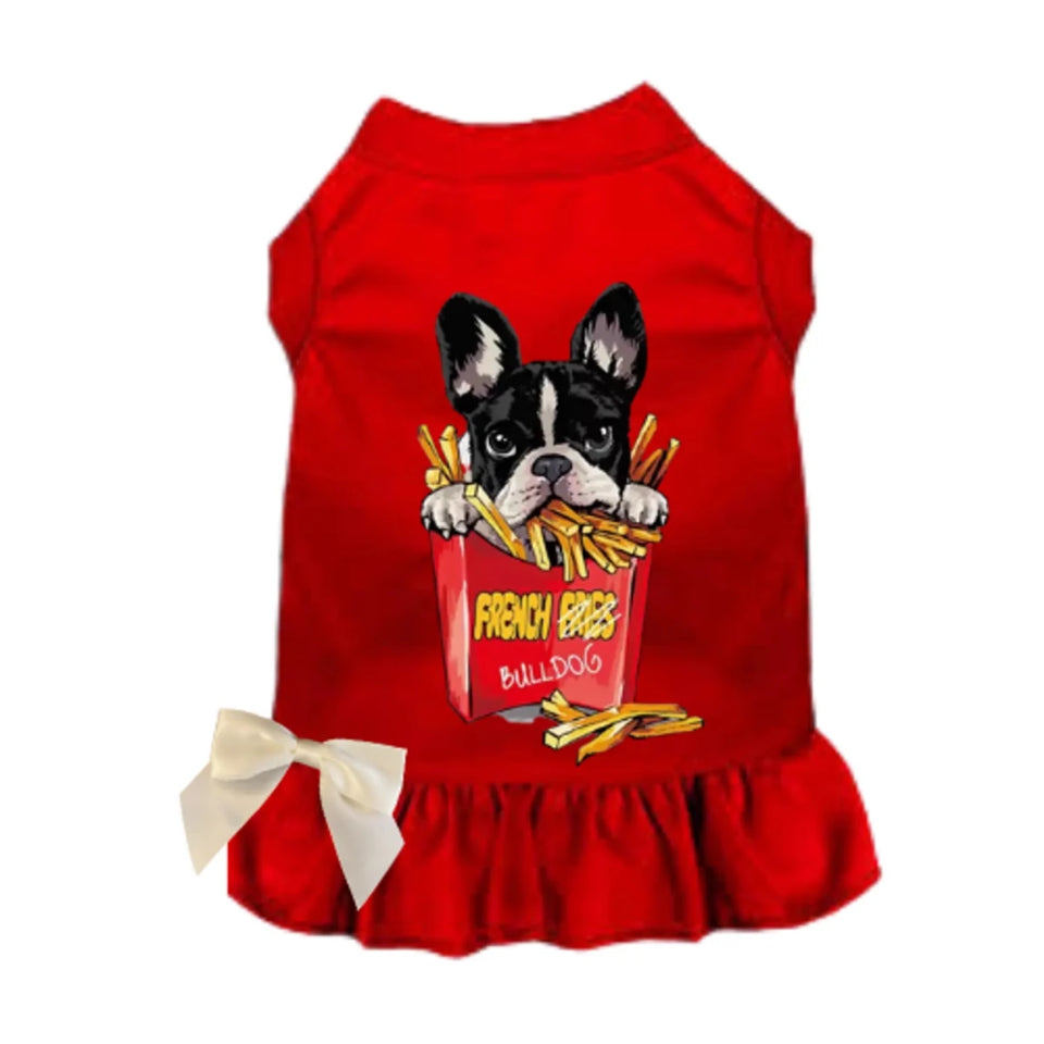 Frenchie Fries Dog Shirt and Dress - Bark Fifth Avenue - Pets Perfect