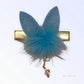 Fuzzy Bunny Pom Pom Hair Barrette