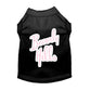 Black pet shirt with pink and white "Beverly Hills - Pack Of: 1" text, pet supplies from PetsPerfect online store.