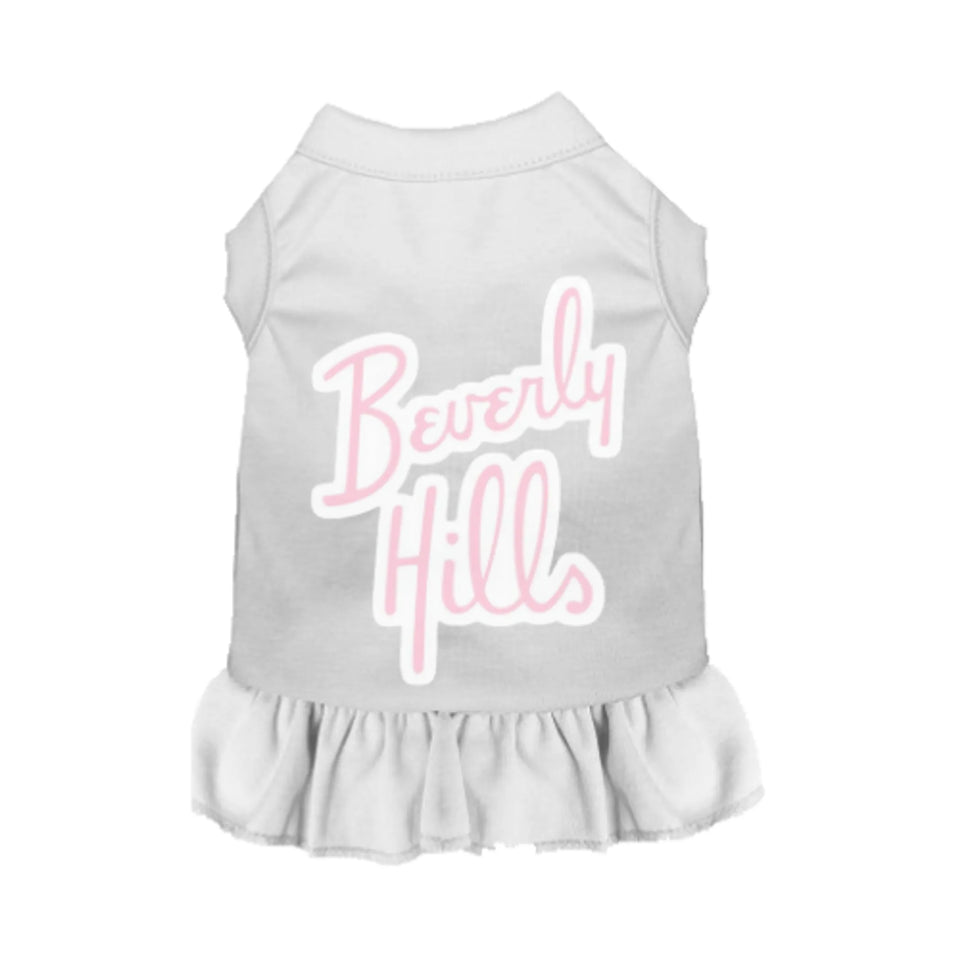 Beverly Hill's Dog Tee and Dress by Bark Fifth Avenue, White/SMALL, view 17