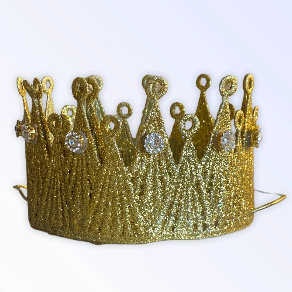 Glitter & Gold Dog Crown by Bark Fifth Avenue - Pets Perfect