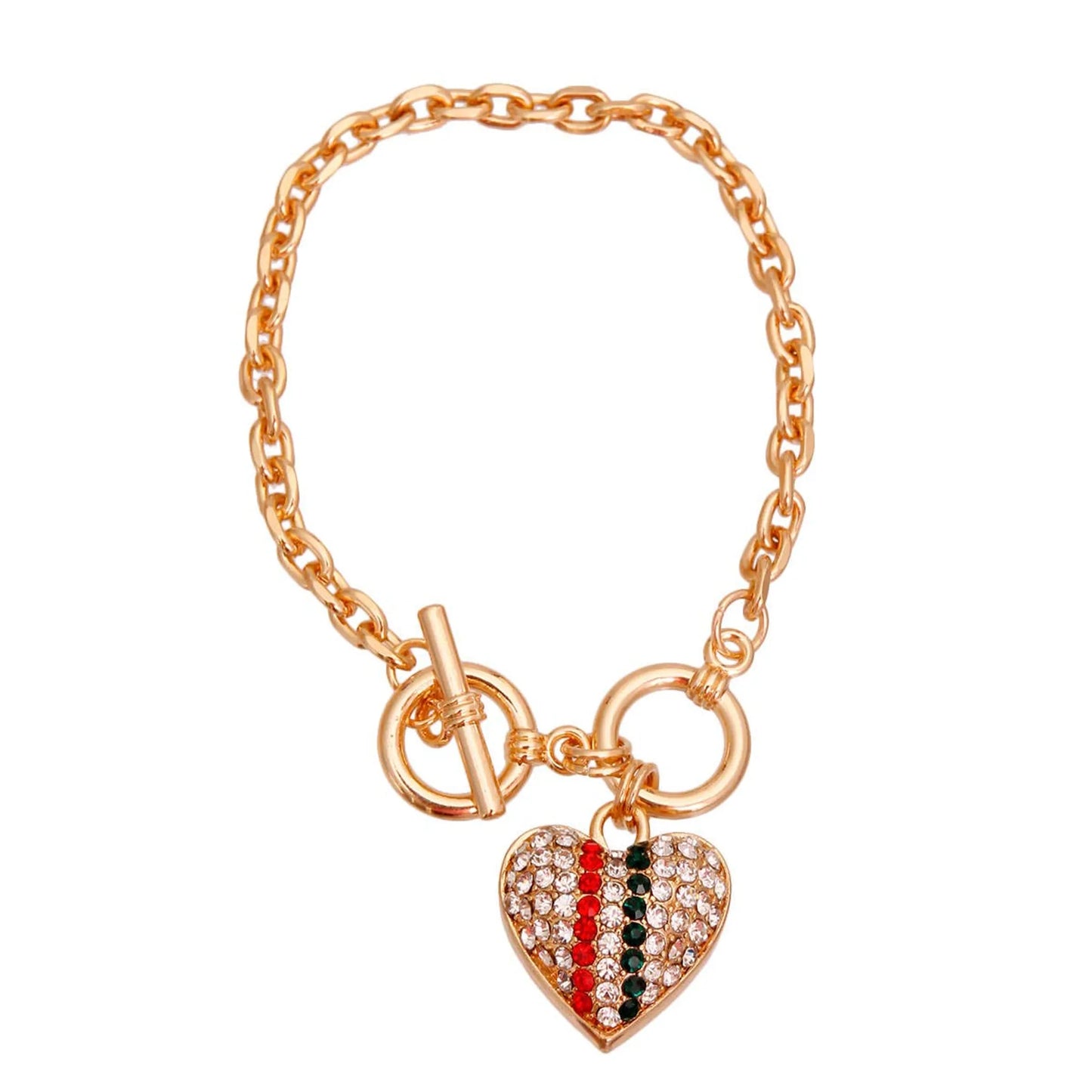 Gold Chain GG Heart Necklace