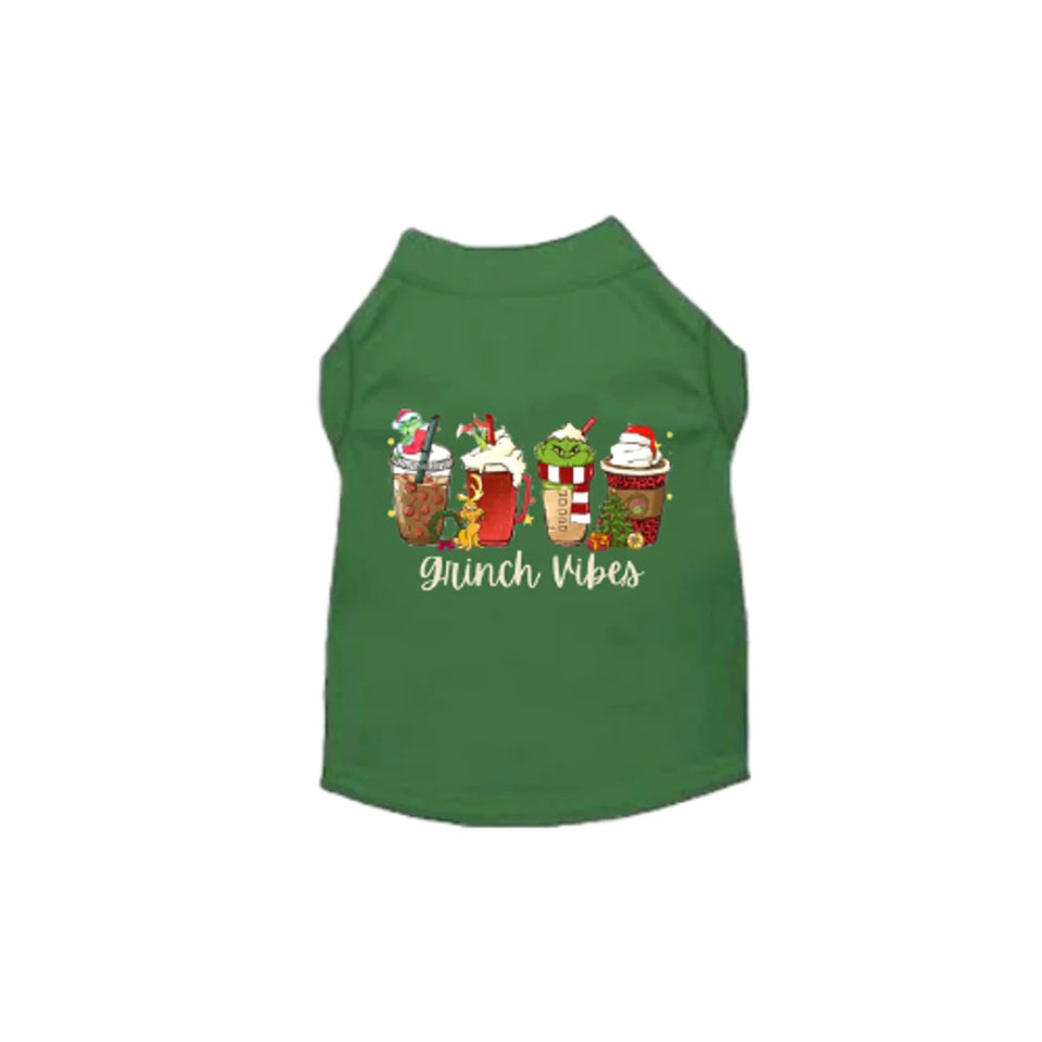 Grinch Vibes Holiday Dog Tee and Dress by Bark Fifth Avenue - Pets Perfect