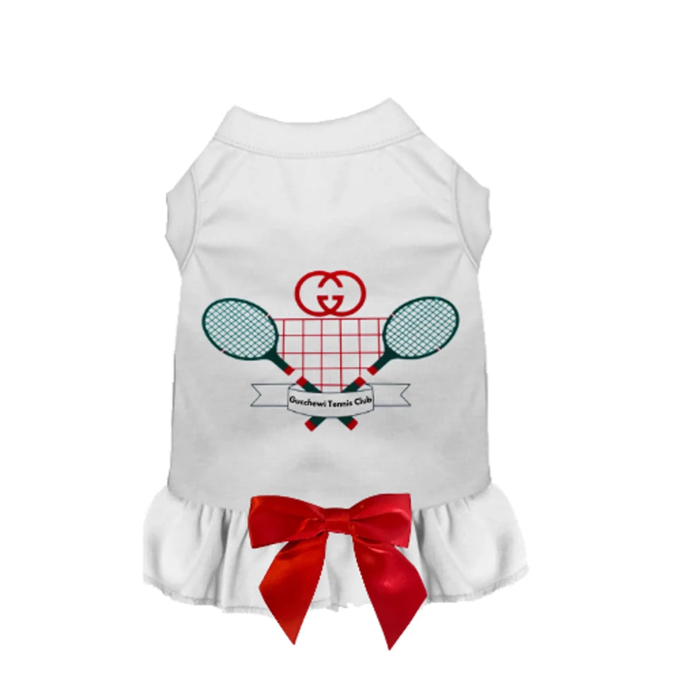 Gucchewi Tennis Club Dog Shirt and Dress - Bark Fifth Avenue - Pets Perfect