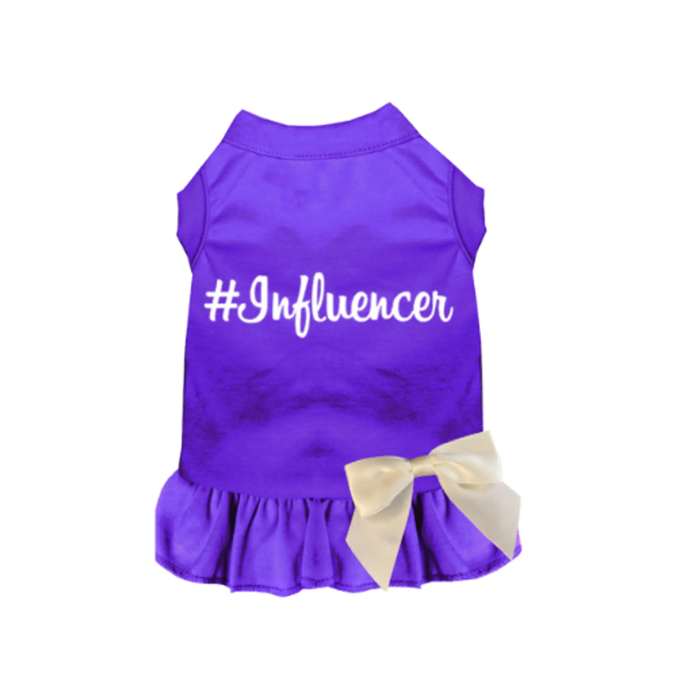 #Influencer Dog Dress - InstaFamous Collection, Purple/LARGE, view 18