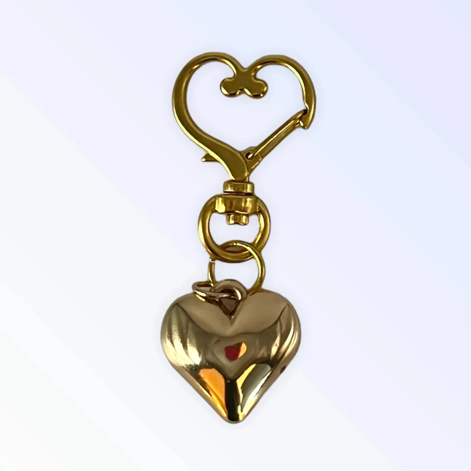 Heart Collar Charm for Dogs - Gold Heart Dog Collar Accessory by Bark Fifth Avenue - Pets Perfect