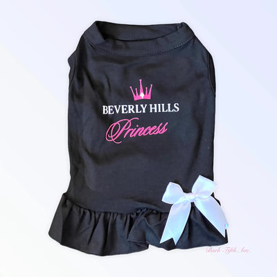 Beverly Hill's Princess Dog Tee and Dress, Black/X SMALL