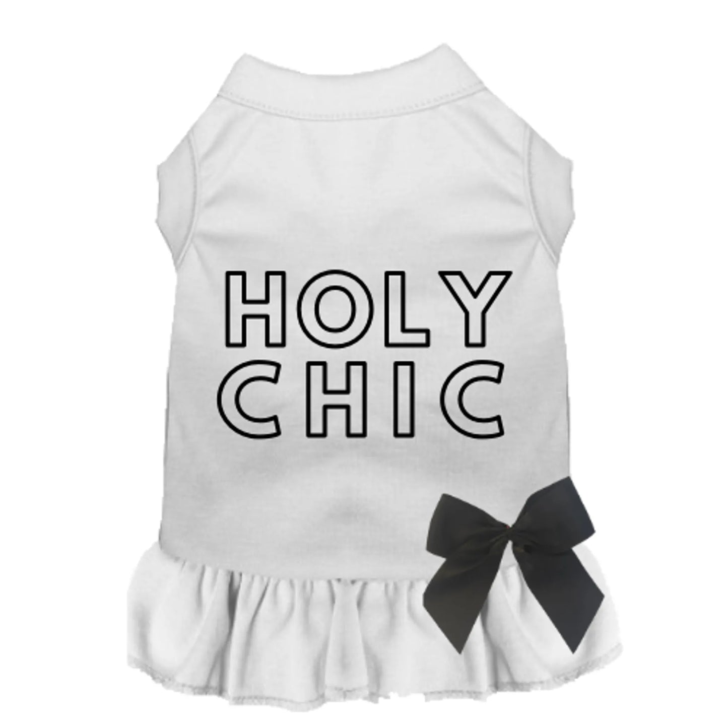 Holy Chic! Dog Tee and Dress with Satin Bow by Bark Fifth Avenue