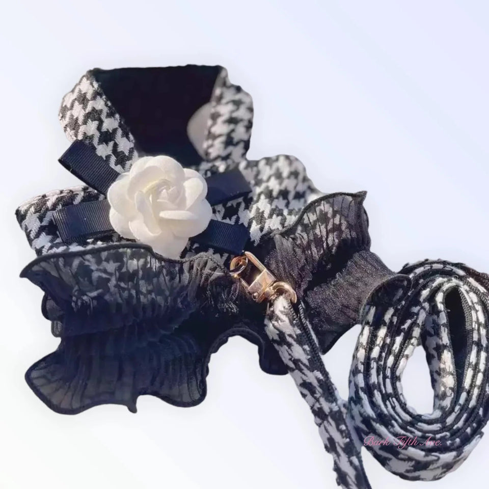 Houndstooth Tutu Dog Harness and Dog Leash - Pets Perfect