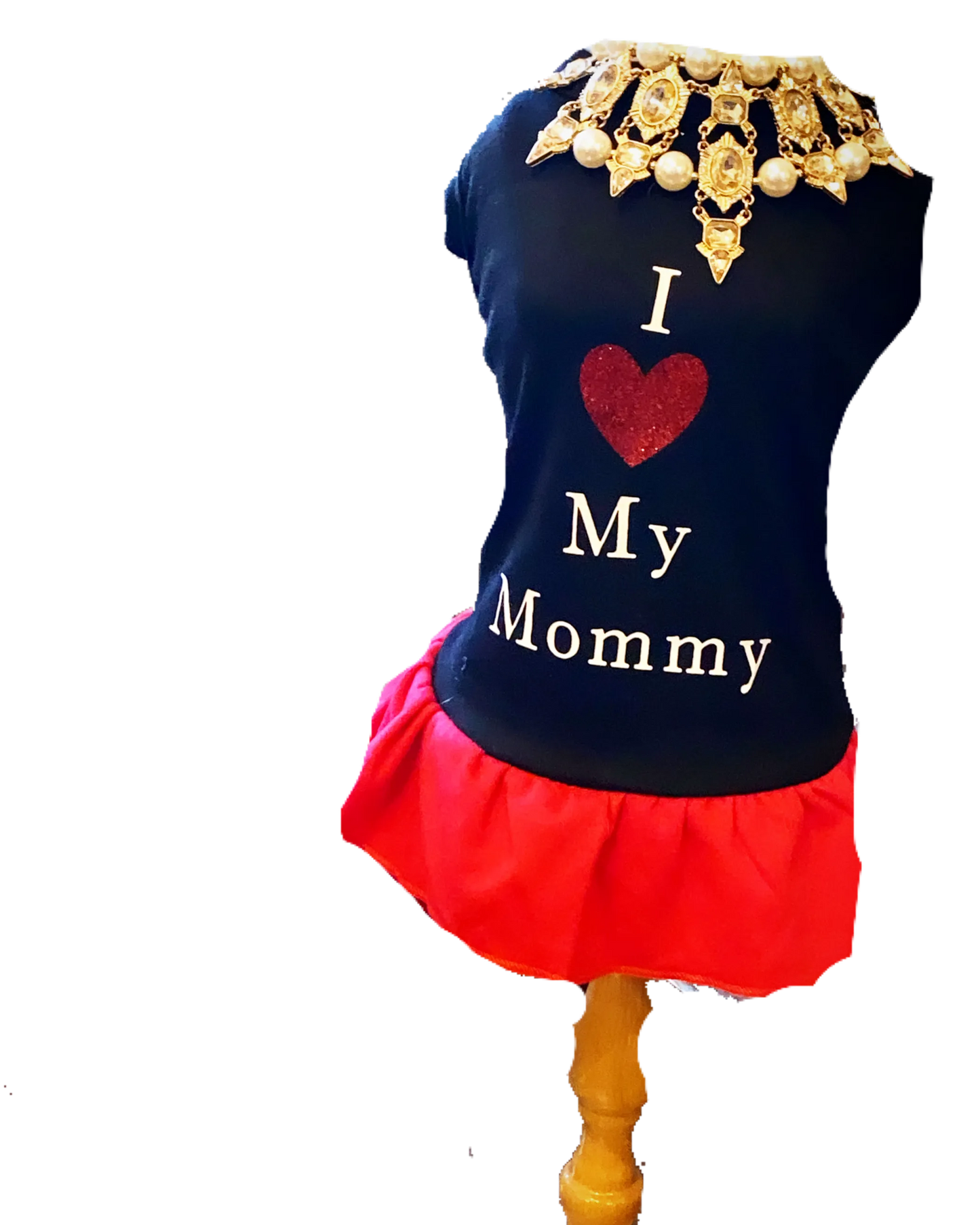 I Love My Mommy Dog Dress - Valentine's Day Dog Dress by Bark Fifth Avenue