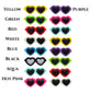 Heart Shaped Sunnies Dog Hair Clips - Alligator Clips for Long-Haired Dogs