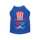 Uncle Sam Style Tee - Blue Patriotic Dog T-Shirt