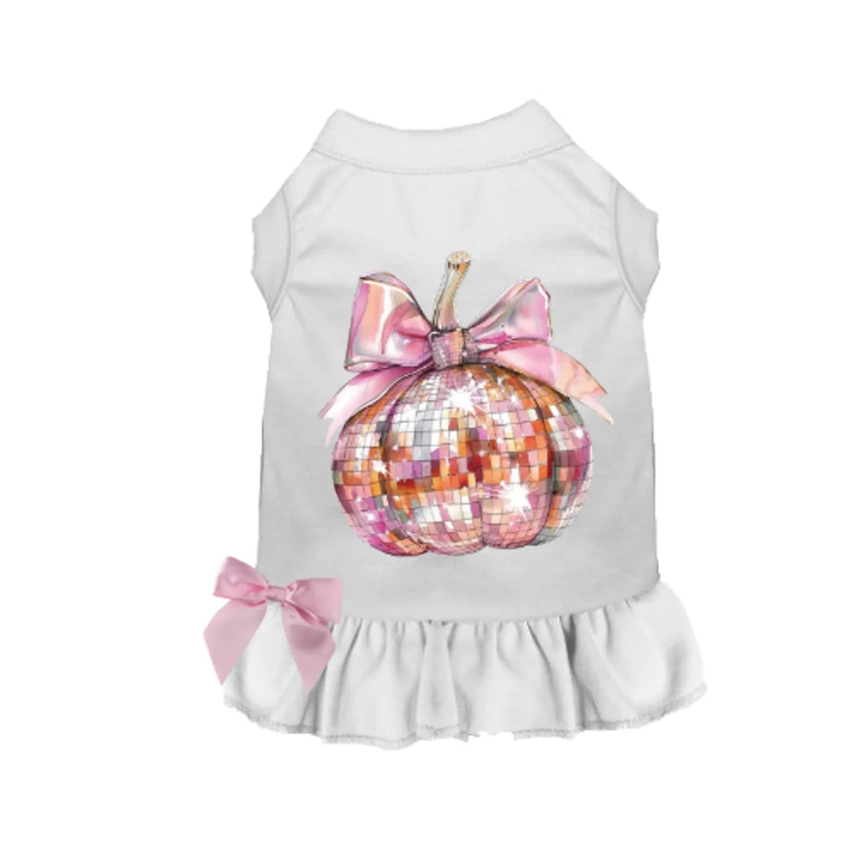 Pretty Pink Pumpkin Dog Dress - Halloween Dog Dress - Pets Perfect