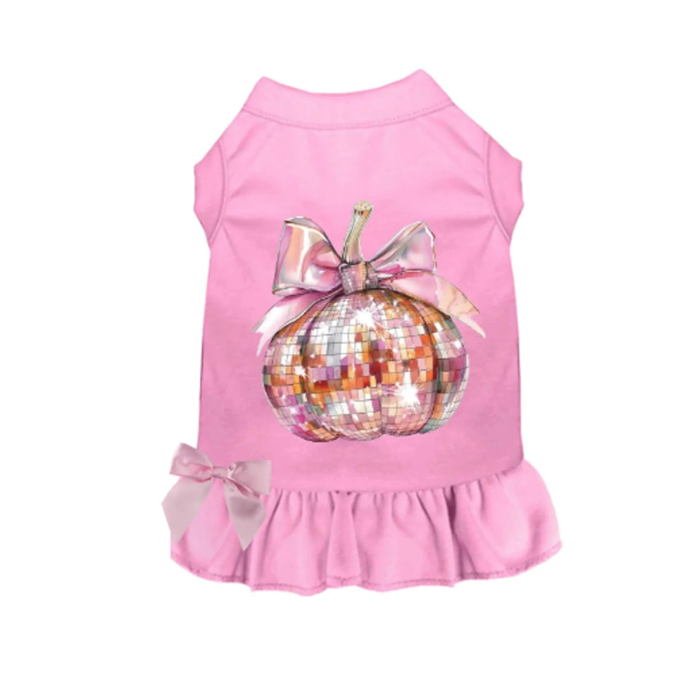 Pretty Pink Pumpkin Dog Dress - Halloween Dog Dress - Pets Perfect