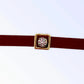 Burgundy Buckle Necklace