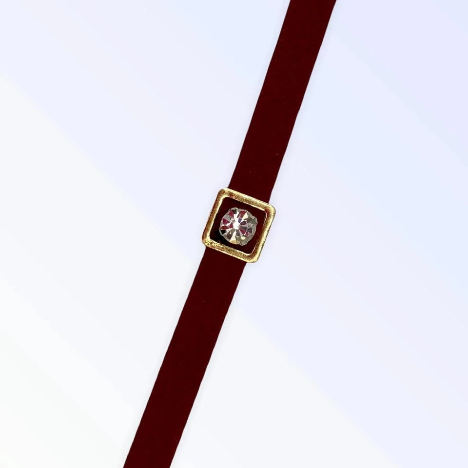 Burgundy Buckle Necklace - Pets Perfect