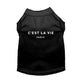 C'est La Vie Dog Dress and Tee by Bark Fifth Avenue