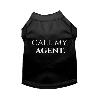 Call My Agent Dog Dress and Tee by Bark Fifth Avenue, Black/X SMALL