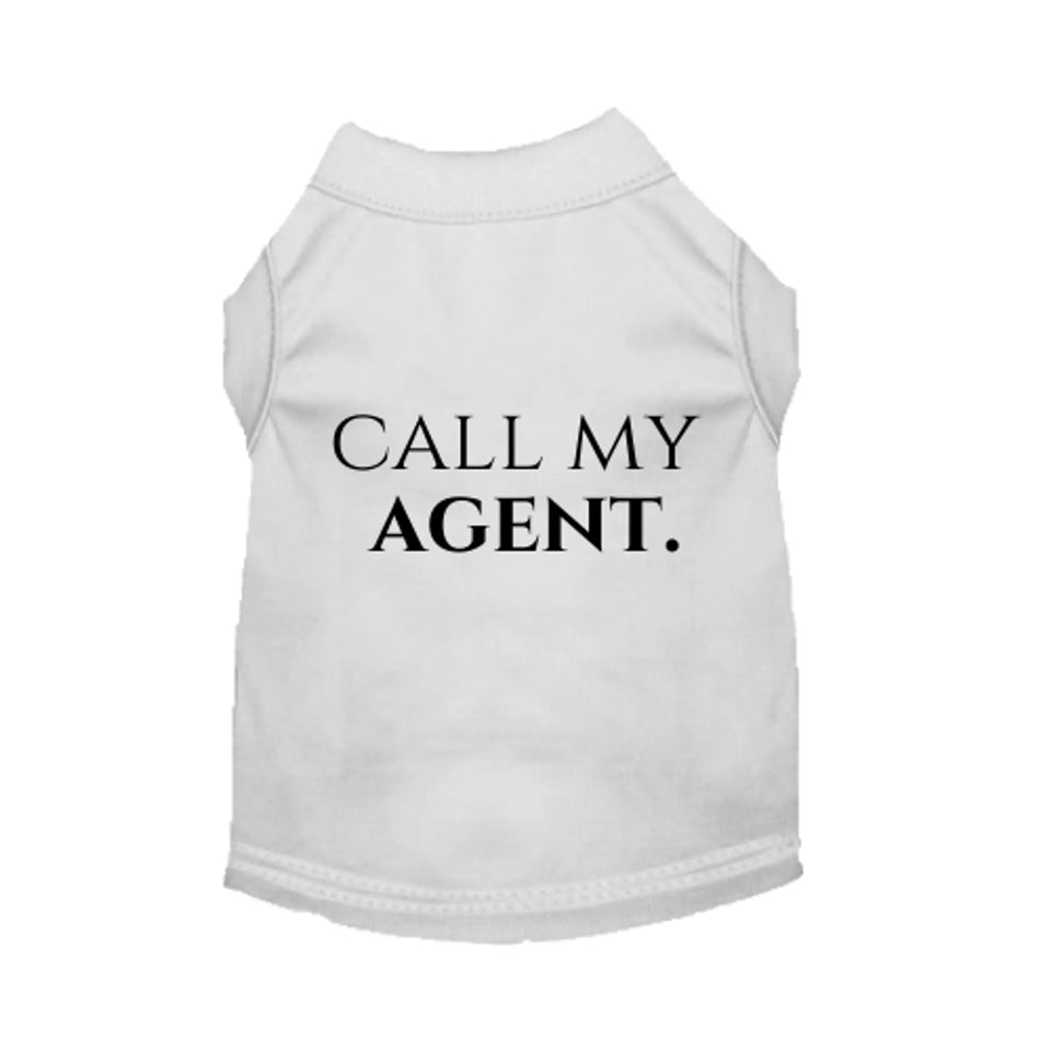 Call My Agent Dog Dress and Tee by Bark Fifth Avenue, White/X LARGE, view 17