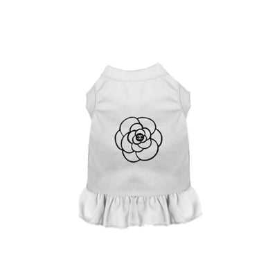 Cameilla Casual Dog Dress by Bark Fifth Avenue, White/X SMALL