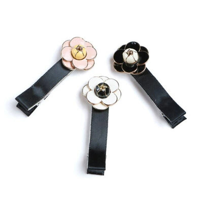 Bark Fifth Avenue Camellia Flower Dog Hair Clips, Pink/1