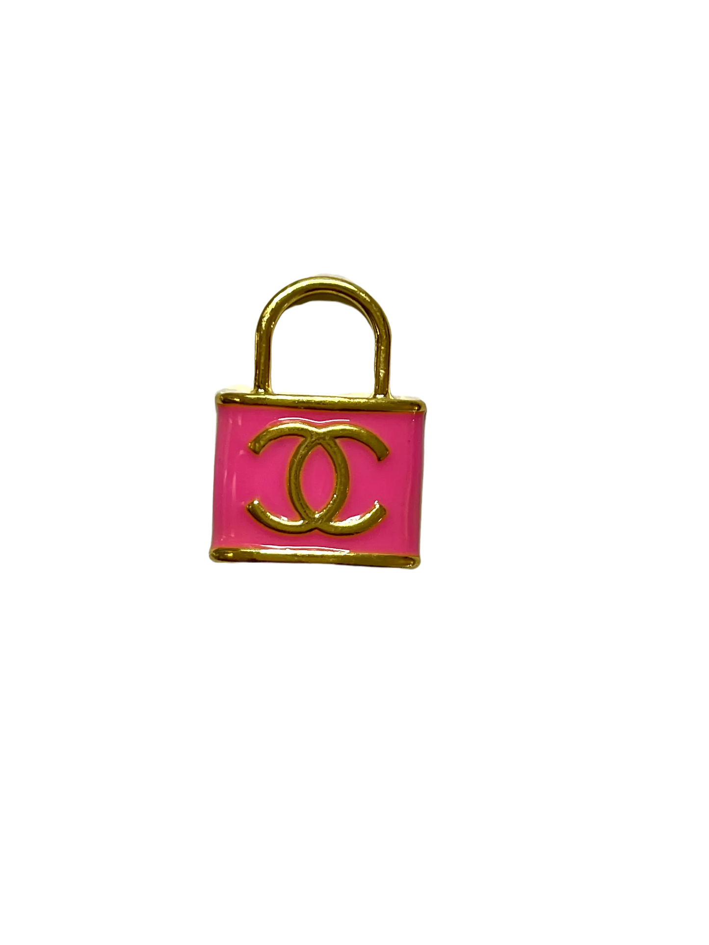 Bark Fifth Avenue CC Lock Charm Dog Collar - Designer Vegan Leather Pet Accessory