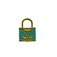 Small blue and gold lock charm with interlocking design detail CC Lock Charm Collar - Pack Of: 1