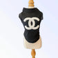 CC Puff - Color: Black | Pack Of: 1 | Style: Tee black dog shirt with white curved double C logo on mannequin