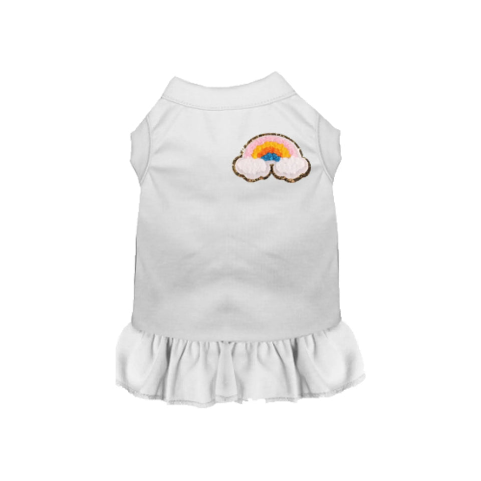 Chenille Rainbow Dog Dress and Tee by Bark Fifth Avenue, Black/X SMALL, view 13