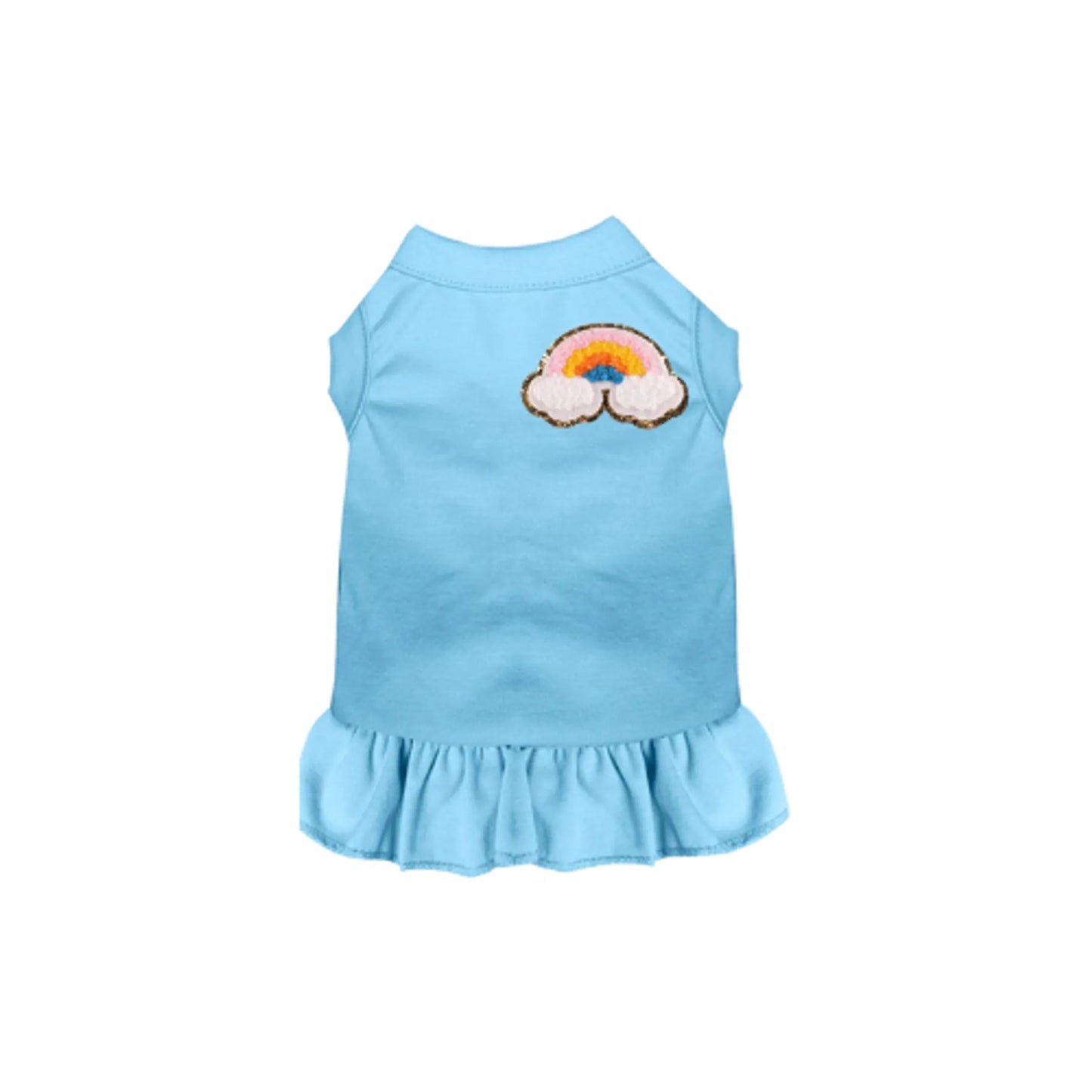 Chenille Rainbow Dog Dress and Tee by Bark Fifth Avenue