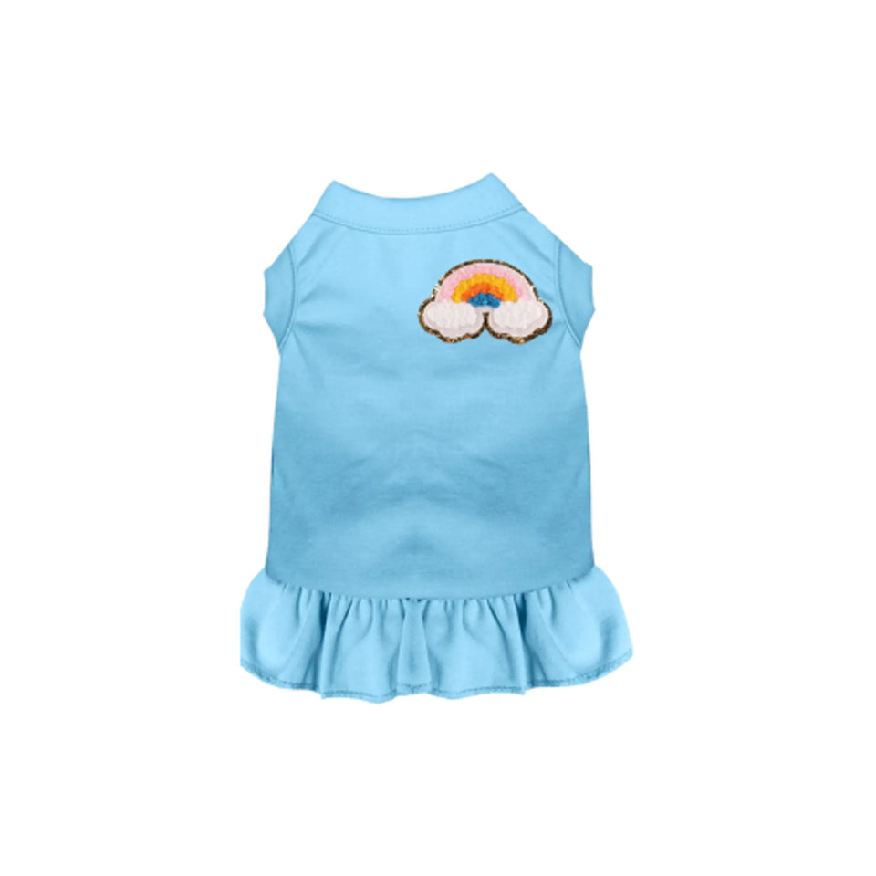 Chenille Rainbow Dog Dress and Tee by Bark Fifth Avenue, Blue/X LARGE, view 23