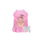 Pink Chewnel Cupcake Dress for pets with cupcake design and white bow, stylish pet supplies from PetsPerfect.