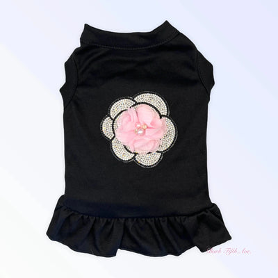 Chiffon and Rhinestone Camellia Dress - Pets Perfect