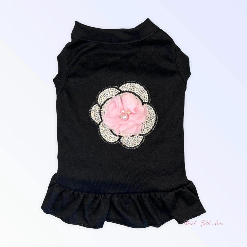 Chiffon and Rhinestone Camellia Dress, view 23