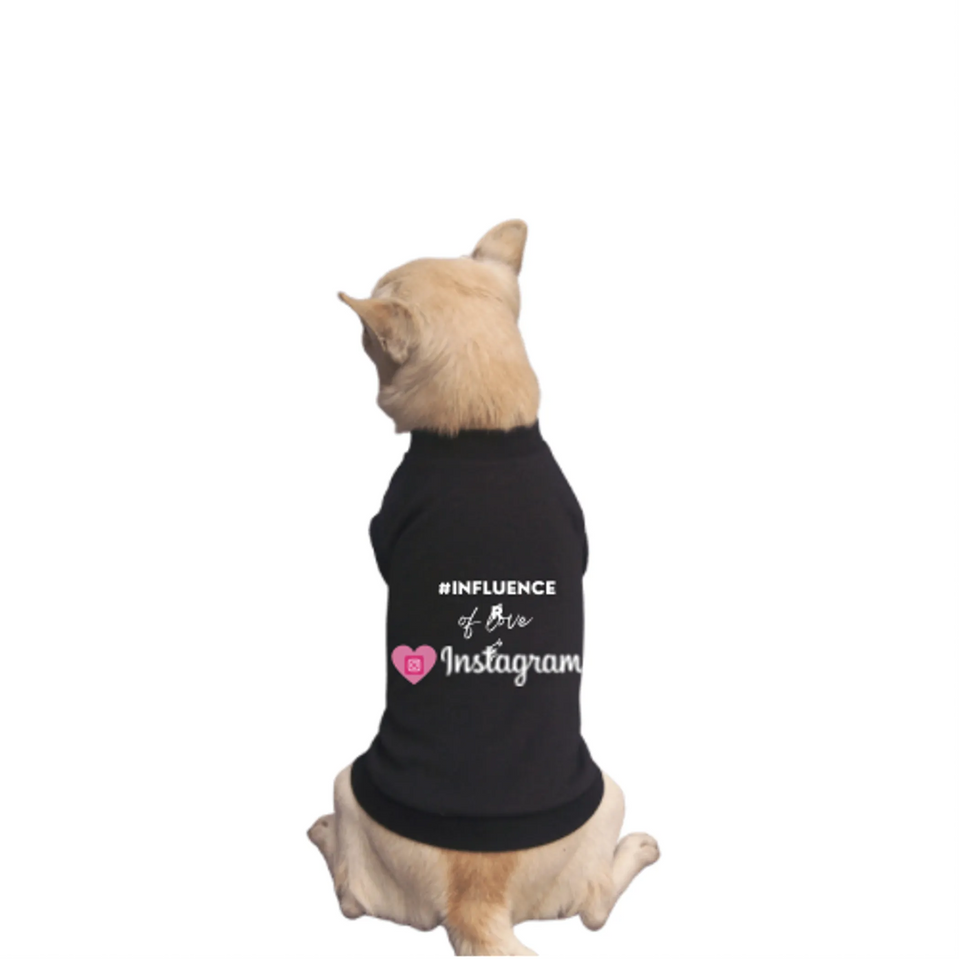 Bark Fifth Avenue #INFLUENCER of Love Dog Tee and Dress, Black/2X LARGE, view 12