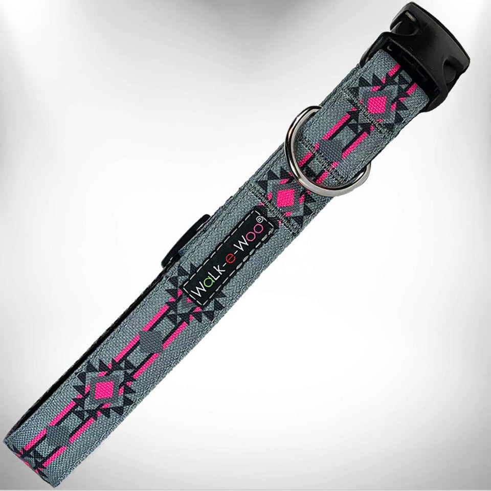 Southwestern Collars, Pow wow pink/XL 1.5" WIDE FITS 18-28" NECK, view 10
